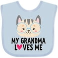 thumbnail image 3 of Inktastic Grandma Loves Me Girls Baby Bib, 3 of 4