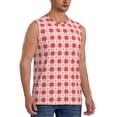 thumbnail image 2 of Bingfone Checkered Christmas With Snowflakes Pattern Men's Tank Tops Workout Sleeveless Tee Shirts Running Beach Tanks for Men-Small, 2 of 7