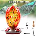 thumbnail image 1 of Hummingbird Feeders for Outdoors Stained Glass Leakproof Birds Feeder Hummingbird Feeder, 1 of 7