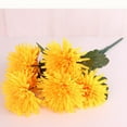 thumbnail image 6 of Artificial Chrysanthemums Bushes Flower Mum Bouquet Home Decor Yellow, 6 of 6