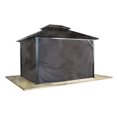 thumbnail image 2 of Sojag Genova 12 x 14 x 7 ft Dark Brown Curtains for Gazebo, 2 of 4