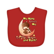 Inktastic My Nana Loves Me to the Moon and Back Boys or Girls Baby Bib