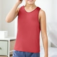 thumbnail image 2 of Boys Essential Tops T Shirts Boys Summer Clothes Children Sleeveless Solid Vest Tops Casual Popularity Side Wide Fork Fitness Sports Garment Loose Vest, 2 of 6