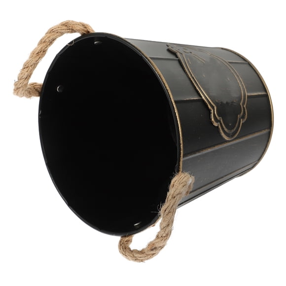 Milisten Maceta De Hierro Vintage Color Negro Con Estilo Rústico Para Y Almacenamiento