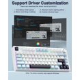thumbnail image 4 of AULA F75 75% Wireless Mechanical Keyboard,Gasket Hot Swappable Custom Keyboard,Pre-lubed Reaper Switches RGB Backlit Gaming Keyboard,2.4GHz/Type-C/BT5.0 Mechanical Keyboard (White & Bl, 4 of 9
