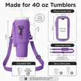 thumbnail image 3 of Lomyolo Water Bottle Carrier Bag for 40oz Tumbler - Neoprene Gym Bottle Holder Pouch with Adjustable Strap, Phone Pocket, Water Bottle Pouch Sleeve Accessories for Fitness, Hiking,Sports,Outdoors, 3 of 7