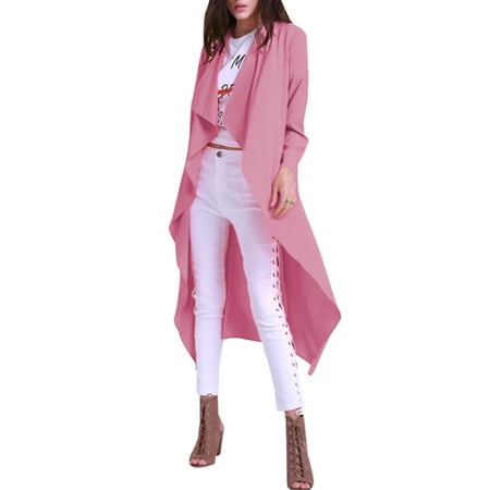 Belted Petite Cardigan - Womens Long Sleeve Waterfall Belted Duster Maxi Coat Cardigan