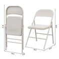 thumbnail image 2 of Garvee 2 Pack Portable Fold Steel Folding Chairs,with Backrest, Hold Up to 350 LBS,Beige, 2 of 8