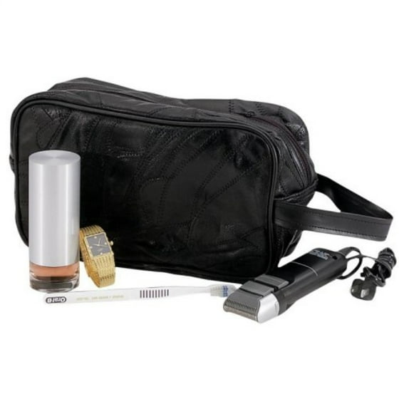 Large Genuine Black Leather Travel Kit Shaving Mens Toiletry Bag Large Genuine Black Leather Travel Kit Shaving Mens Toiletry Bag Mosaic Pattern By Dakota Com