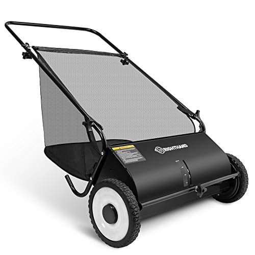 Right Hand 26Inch Push Lawn Sweeper, Durable Steel Structure & Rubber