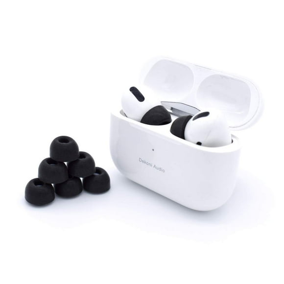 Dekoni Bulletz for Apple Airpod Pro Ear Tip Replacement - Replacement Airpod Pro Ear Tips - Memory Foam Airpod Pro Ear Tips - Medium, Black