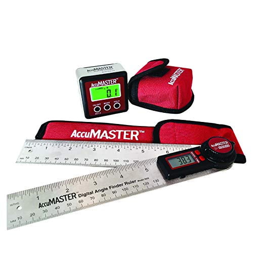Calculated Industries 7489 AccuMASTER Value Pack - 2-in-1 Digital Angle Gauge plus the Digital 7-Inch Angle Finder Ruler | Accurate Precision Tools for Carpenters, Woodworkers, Fabricators | 2-Pieces