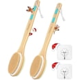 thumbnail image 1 of wonima11 2 Pack Shower Brush with Soft and Stiff Bristles, Bath Dual-Sided Long Handle Back Scrubber Body Exfoliator for Wet or Dry Brushing, 1 of 1
