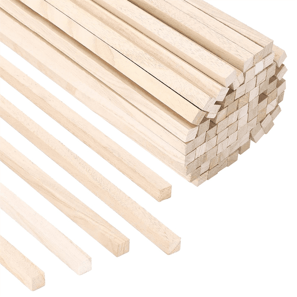 70Pcs 1/2 Inch X 12 Inch Balsa Wood Sticks, Square Wood Dowel Rods Unfinished Balsa Wood Strips Wood Sticks for Crafts
