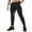 Black, variant on Men's Gym Sweatpants Drawstring Black Running Joggers Trackpants with Zipper Pockets