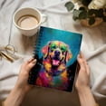 thumbnail image 3 of Hippie Labrador Retriever Portrait oil painting Watercolor Tie-dye Vintage Spiral Bound Journal Lab Dog Lover Gifts 5x7in Spiral Notebook - 00015, 3 of 5