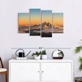 thumbnail image 4 of Elephant Stock Winter Cascade Range Wall Art - Horizontal Multi Panel Canvas - Bedroom Wall Decor - Nature Multi Panel - Orange And Blue Decor - 36" x 22", 4 of 4