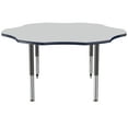thumbnail image 5 of ECR4Kids 60in Flower Premium Thermo-Fused Adjustable Activity Table Grey/Navy/Black - Super Leg, 5 of 8