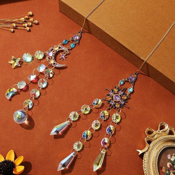 Raindrops 2pcs Sun Catcher Prisms Hanging Ornaments Sunlight Catchers Wedding Decor Garden Sunlight Catching For Indoor And Outdoor