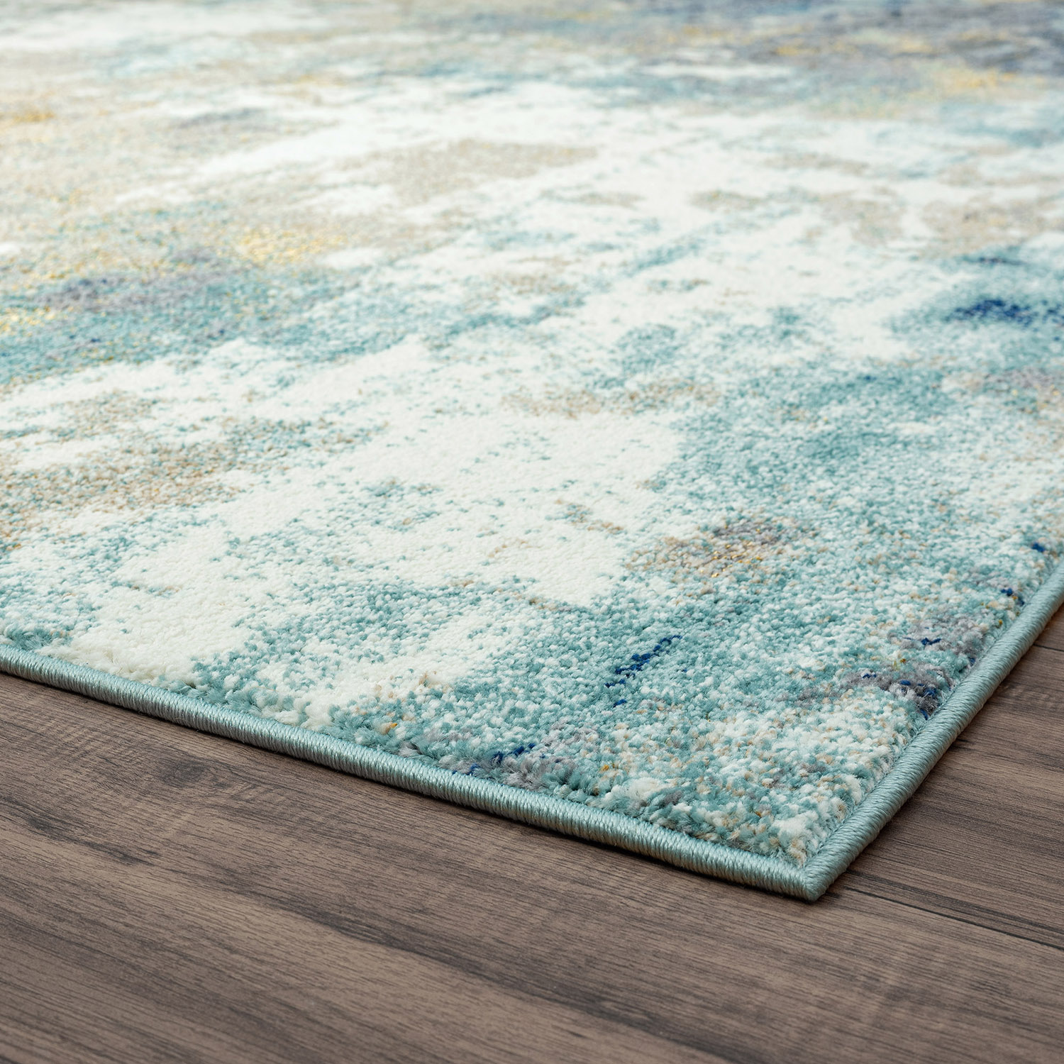 2x3 Modern Aqua Small Area Rug, Throw Mat for Indoor Entry | Ideal for Kitchen or Bathroom Rugs 2' x 3'