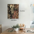 thumbnail image 2 of Kdxio Gothic Eastern Floral Skull Pattern Canvas Wall Art 12x16 Inches - Waterproof HD Print Solid Wood Frame for Living Room & Bathroom,Vertical, 2 of 8