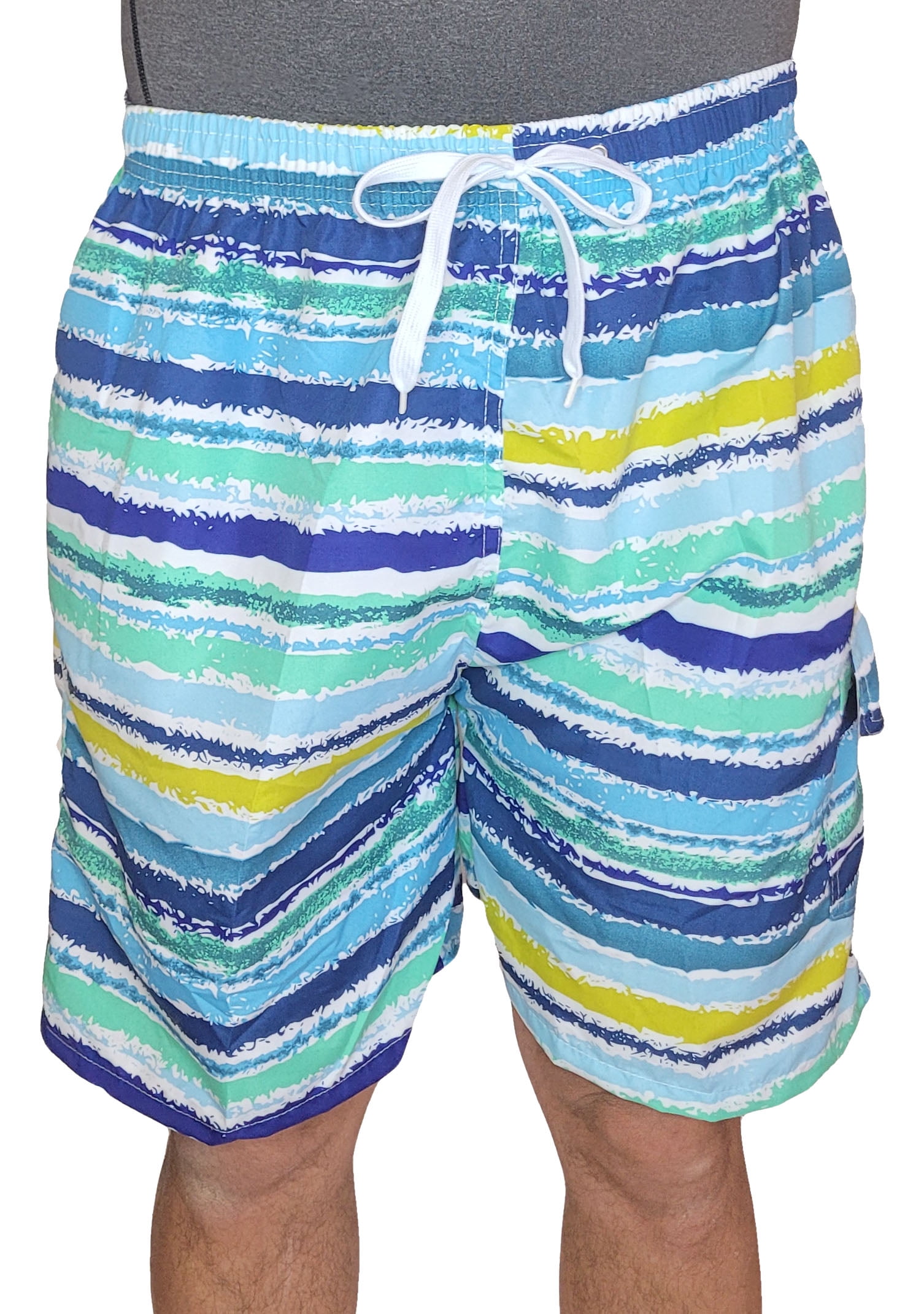 iBerryNY Mens Swim Trunks Swimming Shorts Board Swimwear Cargo Pockets