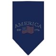 thumbnail image 2 of Classic American Rhinestone Bandana Navy Blue Small, 2 of 3