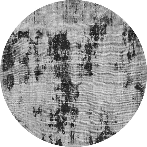 Ahgly Company Indoor Round Persian Gray Bohemian Area Rugs, 3' Round