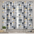 thumbnail image 2 of Ambesonne Art Deco Valance & Curtain, Contemporary Rounds Motif, 55"x24", Multicolor, 2 of 7