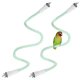 thumbnail image 1 of Uxcell 2-Pack Posaderos de Cuerda para Jaulas de Aves, 31.5 in de Longitud, Posadero de Cuerda Flexible con Agarre Cómodo para Aves, Plataforma de Molienda para Pico y Patas [Cian], 1 of 7