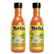 Keli's Sweet & Tangy Orange Sauce, Vegan Polynesian Sweet & Sour Soy Free Creamy Salad Dressing, Glazing and Dipping Sauce with a hint of Mustard. All Natural, Non GMO - 15oz (Pack of 2)