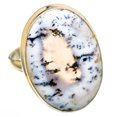 thumbnail image 2 of Huge Dendritic Opal Ring Size 13.5 (925 Sterling Silver)  - Handmade Boho Vintage Jewelry RING110411, 2 of 2