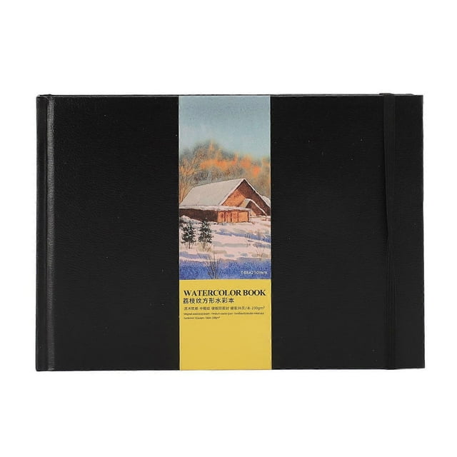Carnet de croquis aquarelle 230 g/m² épais, 36 feuilles, carnet de voyage, carnet de dessin, carnet de notes pour étudiants et artistes, 21 x 14,8 cm