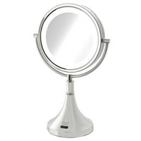 Amazon Com Jerdon Jgl9w Tabletop Tri Fold Two Sided Lighted Makeup Mirror With 5x Magnification And 4 Light Settings White Valise De Maquillage Miroir Pieds