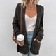 thumbnail image 5 of Chaquetas Para Mujer Prendas de Abrigo Moda Otoño Invierno Color Sólido Bolsillo Manga Larga Rebeca Suéter Chaqueta Tops Odeerbi  ODB133144, 5 of 7