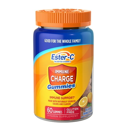Ester-C Immune Charge Vitamin C Gummies, Orange Flavor, 60 Count