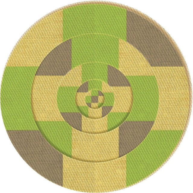 Ahgly Company Machine Washable Indoor Square Transitional Caramel Brown Area Rugs, 3' Square