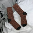 thumbnail image 5 of Logiee Dark Brown Glitter Print Adult Socks for Men & Women,Calf Socks, Ankle Socks,Boots Socks,Breathable Casual Sock,Unisex Crew Socks, 5 of 6