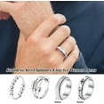 thumbnail image 4 of Stainless Steel Fidget Anxiety Ring for Women Men Fidget Spinner Rings Moon Star Celtic Stress Relieving Spinning Ring Wedding Band Rings Set,4-6Pcs, 4 of 10