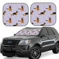 thumbnail image 6 of Kdxio German Shepherd Dog Print 2-Piece Sun Shade Front Windshield - Foldable Car Front Window Sunshades for Most Sedans SUV Truck, 6 of 6