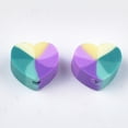 thumbnail image 2 of 50pc Handmade Polymer Clay Beads Heart Mixed Color 9~10x10~11x4~5mm Hole: 1.2~2mm, 2 of 2
