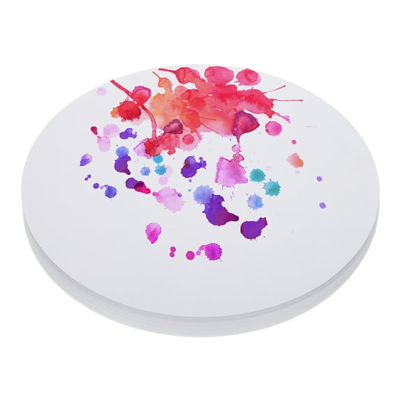 10" Watercolor Paper Bulk, 50 Sheets Water Color Paper Cold Press Paper 92lb/250 GSM Round Watercolour Paper for Artists Drawing Painting