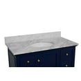 thumbnail image 5 of Bella 42" Bathroom Vanity with Royal Blue Cabinet and Carrara Marble Top, 5 of 6