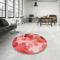 thumbnail image 4 of Ahgly Company Machine Washable Indoor Round Transitional Red Area Rugs, 8' Round, 4 of 7