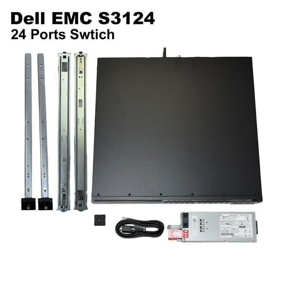 Dell EMC Networking S3124 24 GbE RJ45 2x 10GBe Switch with Rail Kit MTX2F