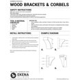 thumbnail image 6 of Ekena Millwork 7"W x 7 3/4"D x 14"H Jumbo Nevio Wood Vintage Decor Corbel, Pebble Grey, 6 of 6