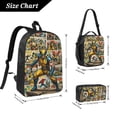 thumbnail image 3 of Fierce Mutant Hero Art Backpack 3Pcs Set, Lightweight Water Resistant Casual Rucksack, 17", 3 of 6