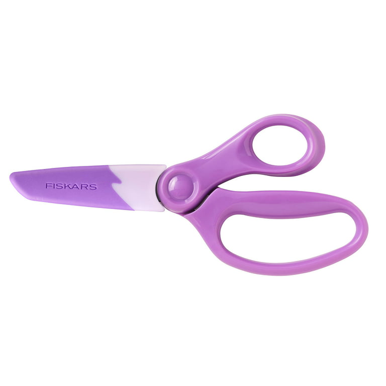Fiskars 5 Blunt Kids Scissors with Eraser Sheath, Purple (Ages 4+) 