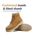 thumbnail image 6 of SAFETY LOONG Soft Toe Work Boots, 6 Inch Nubuck Leather Boots with Side Zipper Workboots Brown 11, 6 of 7