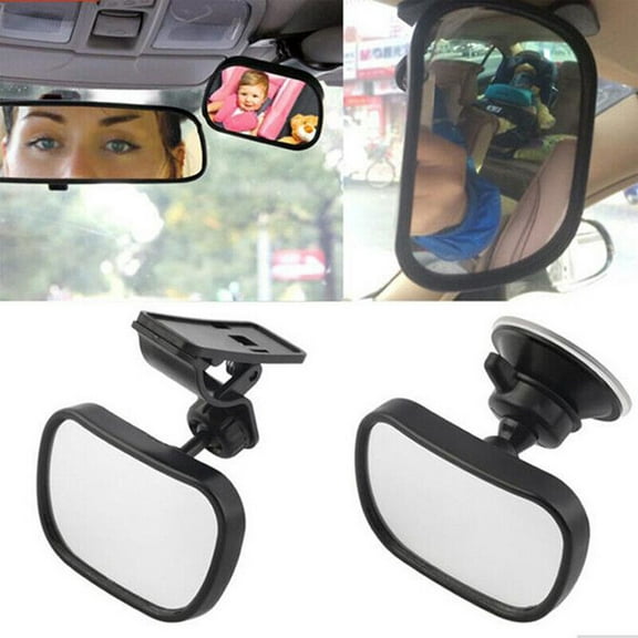 Tekuisi Universal Car Safety View Mirror Baby View for Car Children Facing Care Rotatable Adjustable Safety Kids Monitor Clip Sucker
